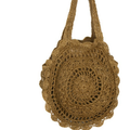 Sac à bandoulière floral rond grande capacité creux sac de paille découpé sac de paille sac tissé sac de plage de vacances