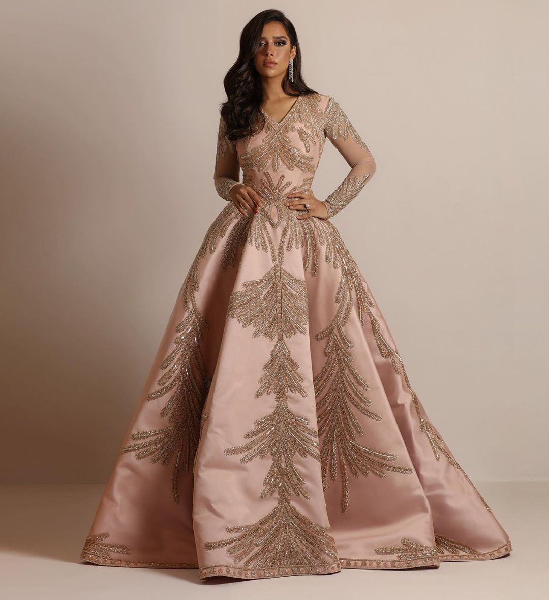 Damenbekleidung Vergoldung Großes Ärmelkleid Cocktail Partykleid Sexy Abendkleid Pink