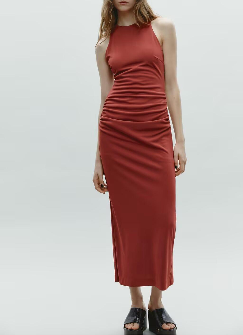 Sommer Neckholder-Kleid mit Rückenausschnitt für Damen