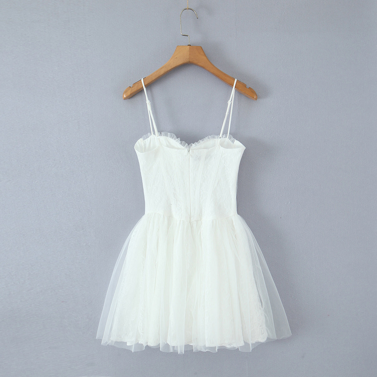 Frühling Sommer Urlaub Sexy Kleine Frische Süße Scharfe Taillenformung Spitze Stickerei Kleid