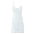 Damen Sommer Sexy V-Ausschnitt Schmaler Träger High Waist Kleid