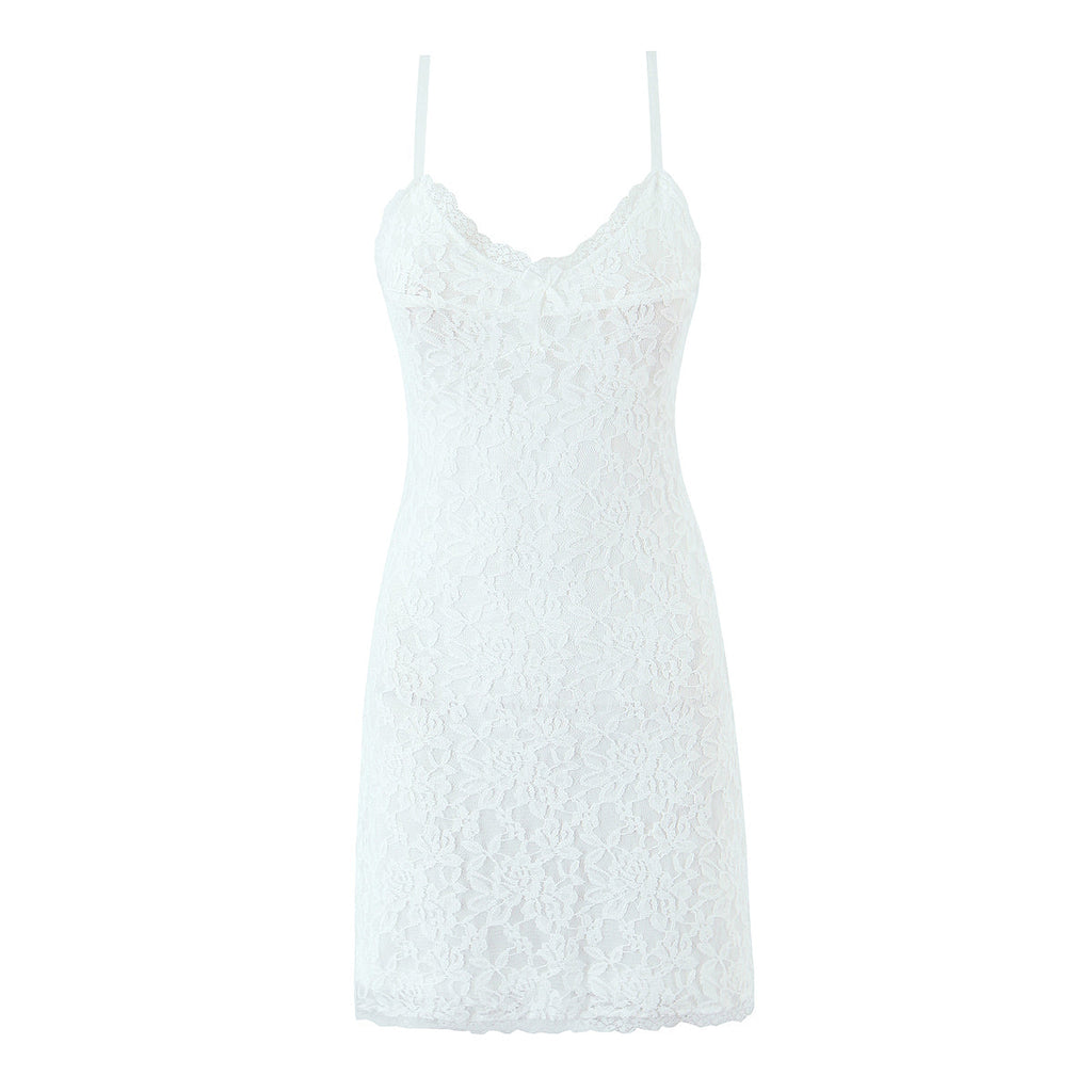 Damen Sommer Sexy V-Ausschnitt Schmaler Träger High Waist Kleid