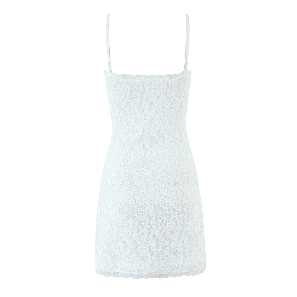 Damen Sommer Sexy V-Ausschnitt Schmaler Träger High Waist Kleid