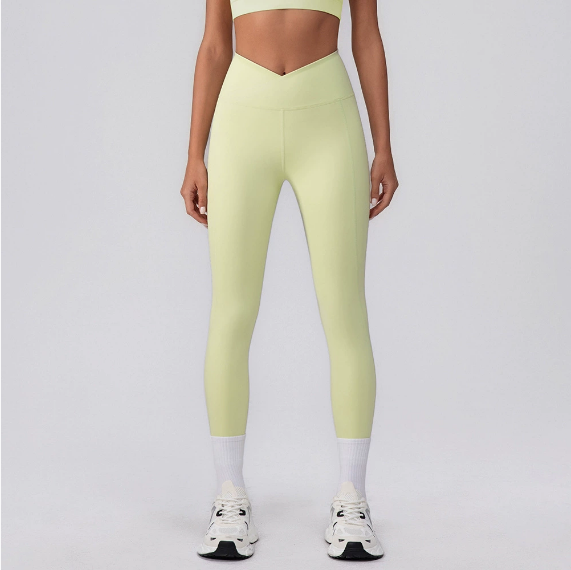 Pantalon de yoga sans couture à séchage rapide pour femmes, coupe en V, pantalon de sport pêche, taille haute, lift fessier, pantalon de fitness