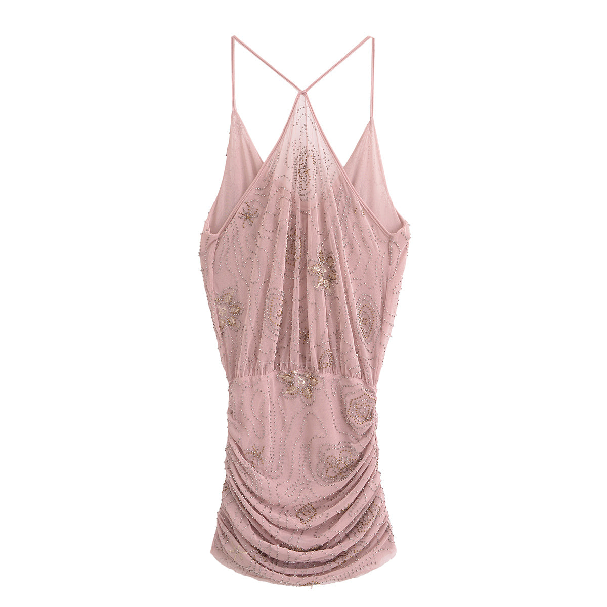 Sommer Damen Pailletten Mini-Trägerkleid