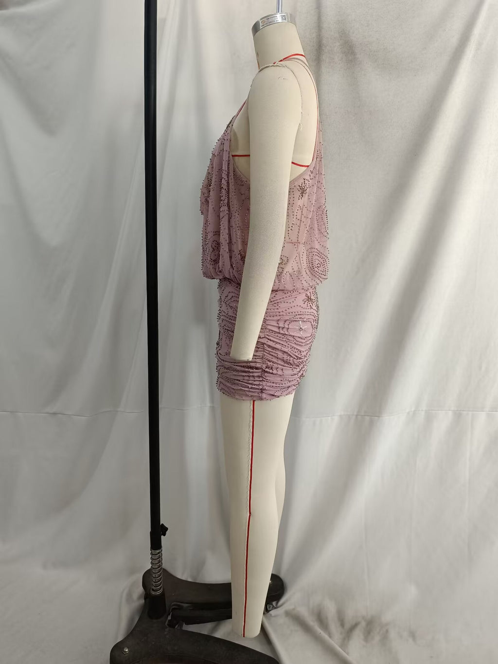Sommer Damen Pailletten Mini-Trägerkleid