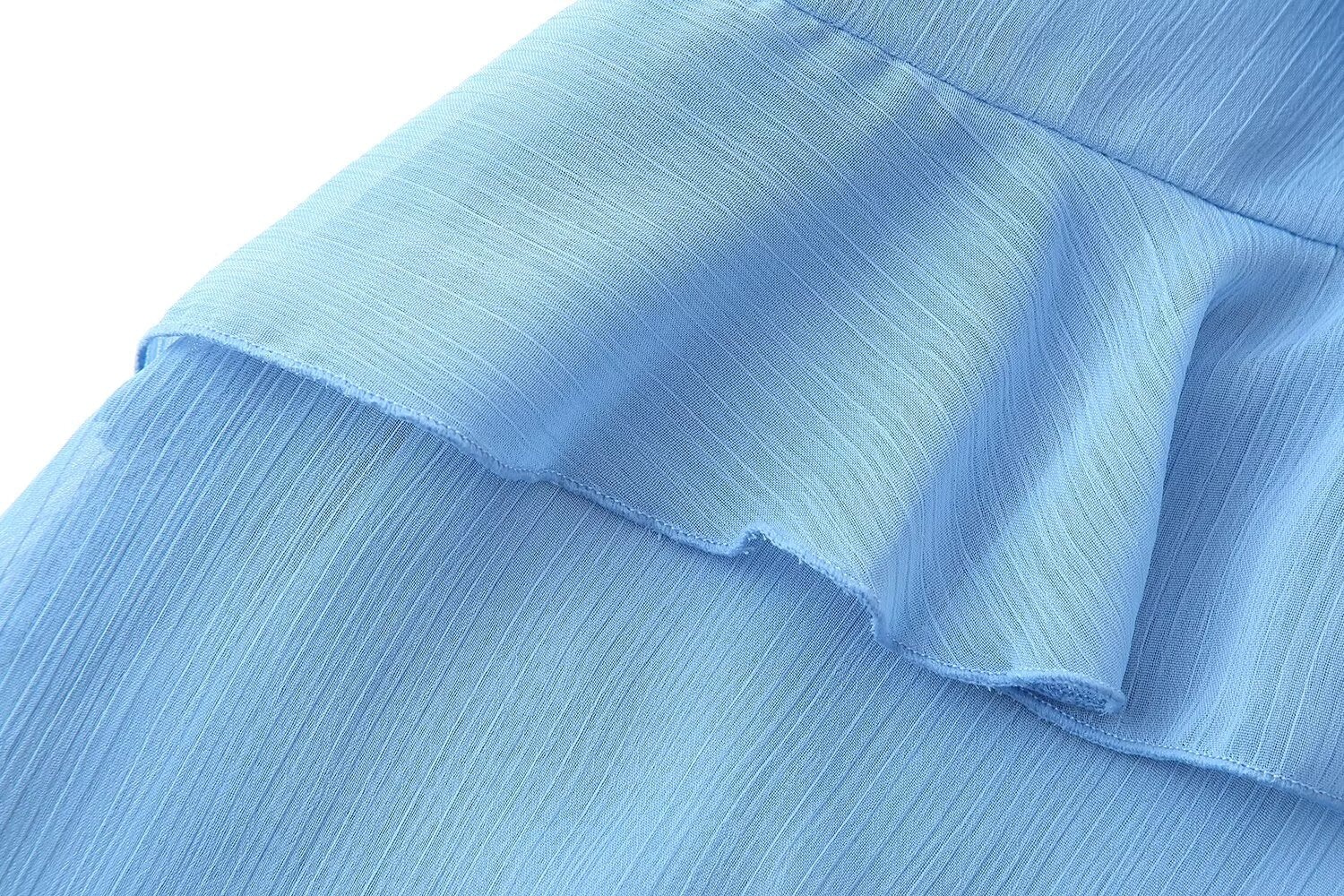 Robe à Bretelles Sexy avec Décoration Laminée pour Femmes