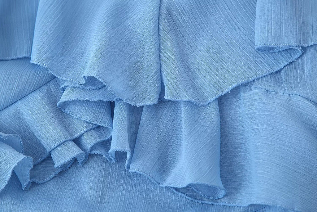 Robe à Bretelles Sexy avec Décoration Laminée pour Femmes