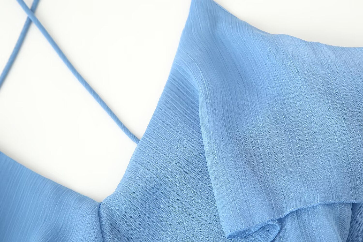 Robe à Bretelles Sexy avec Décoration Laminée pour Femmes