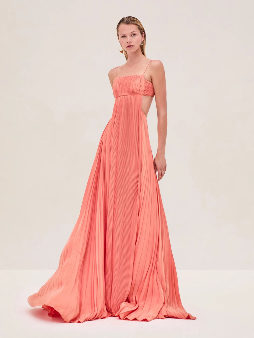 Robe d'été pour femme - Camisole sexy plissée sans dos