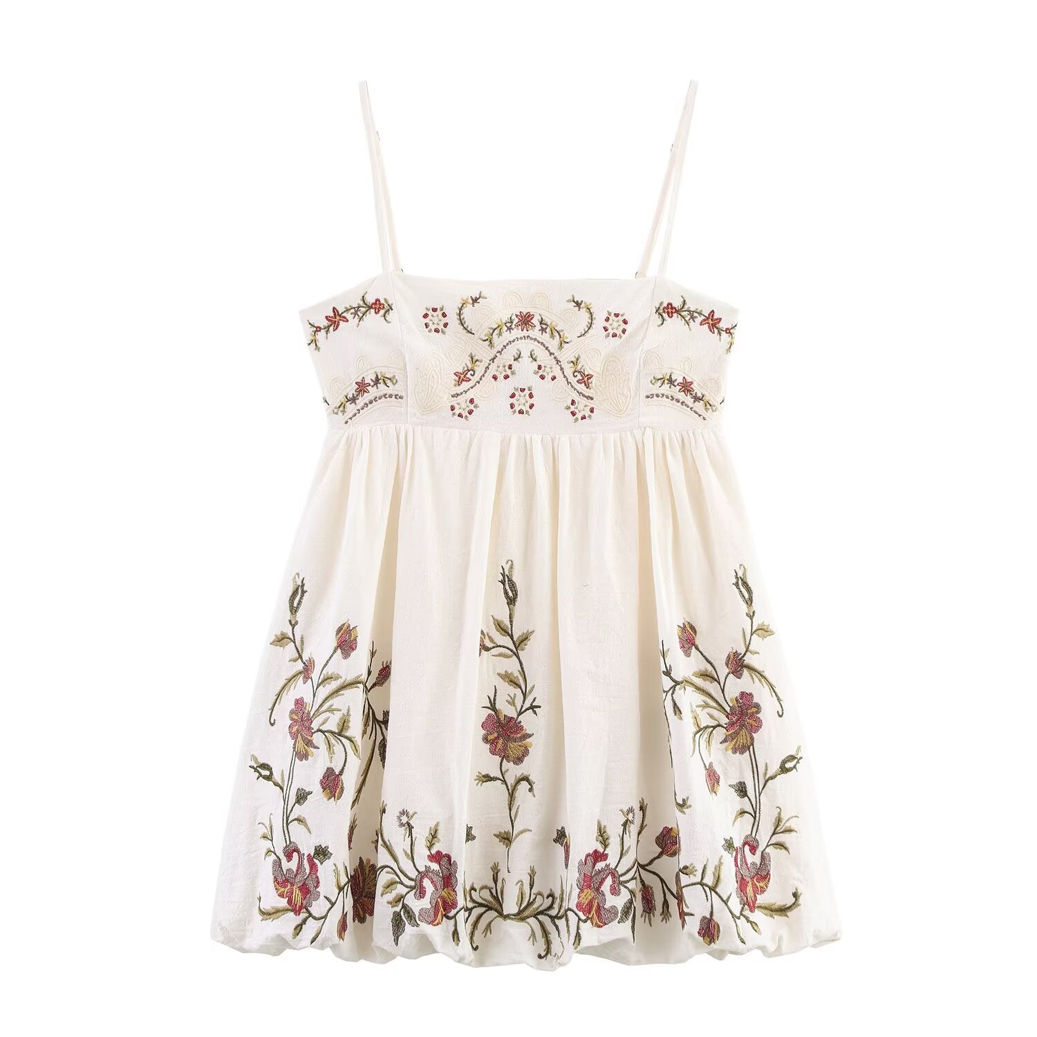 Vêtement d'été pour femme, robe à bretelles brodées, style ethnique polyvalent