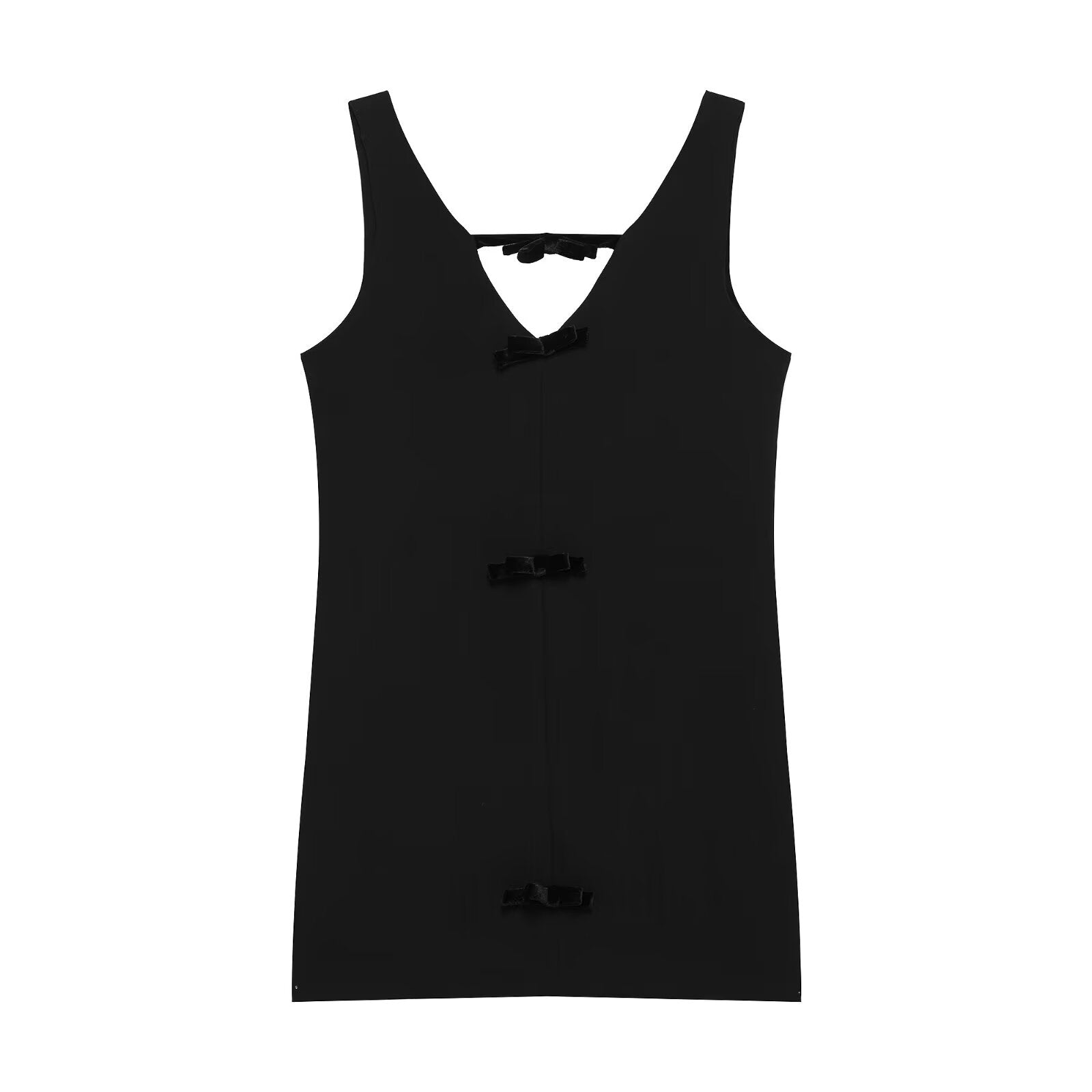 Sommerkleid aus Samt mit Schleifendekoration für Damen