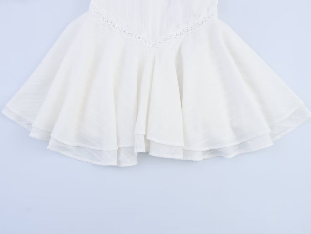 Robe Courte Sexy à Col Suspendu Style Net Rouge d'Été