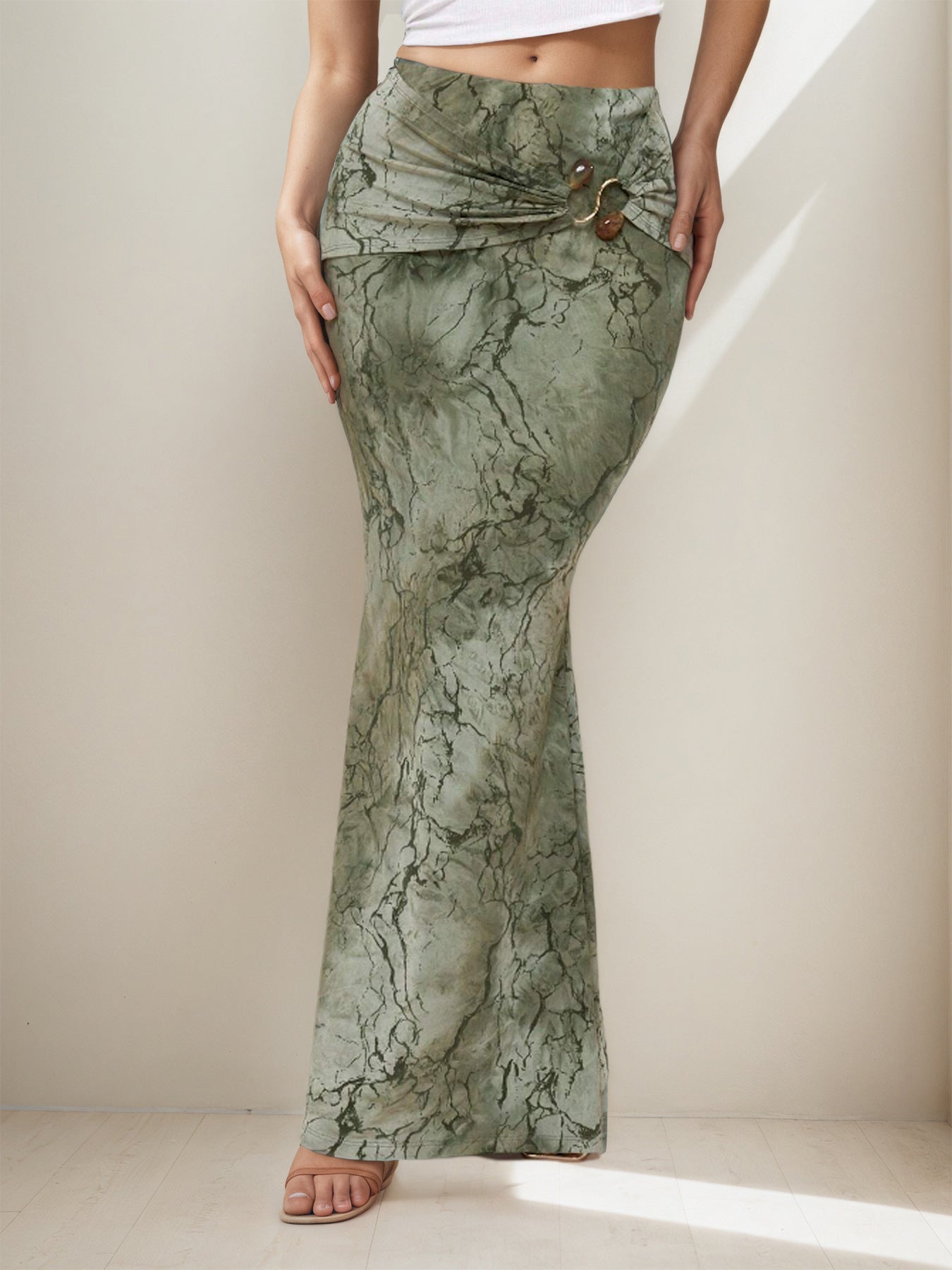 Jupe à imprimé rétro, robe fourreau sexy, cintrée, caractéristique et estivale