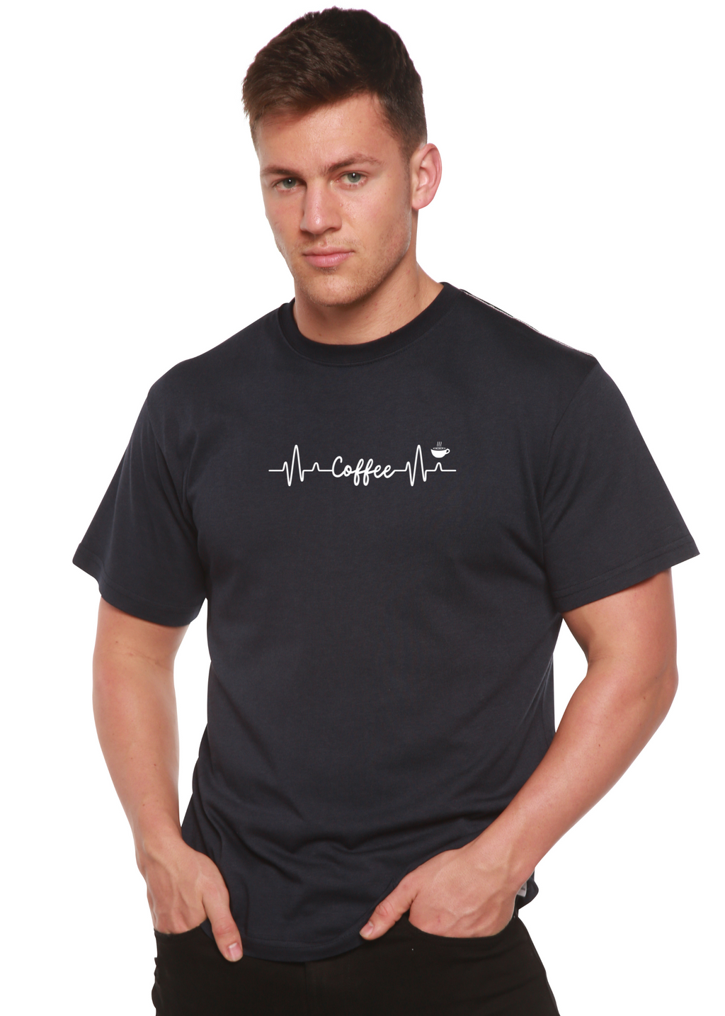 Heartbeat Coffee Unisex Bamboo/Cotton Graphic T-Shirt - The7Letter
