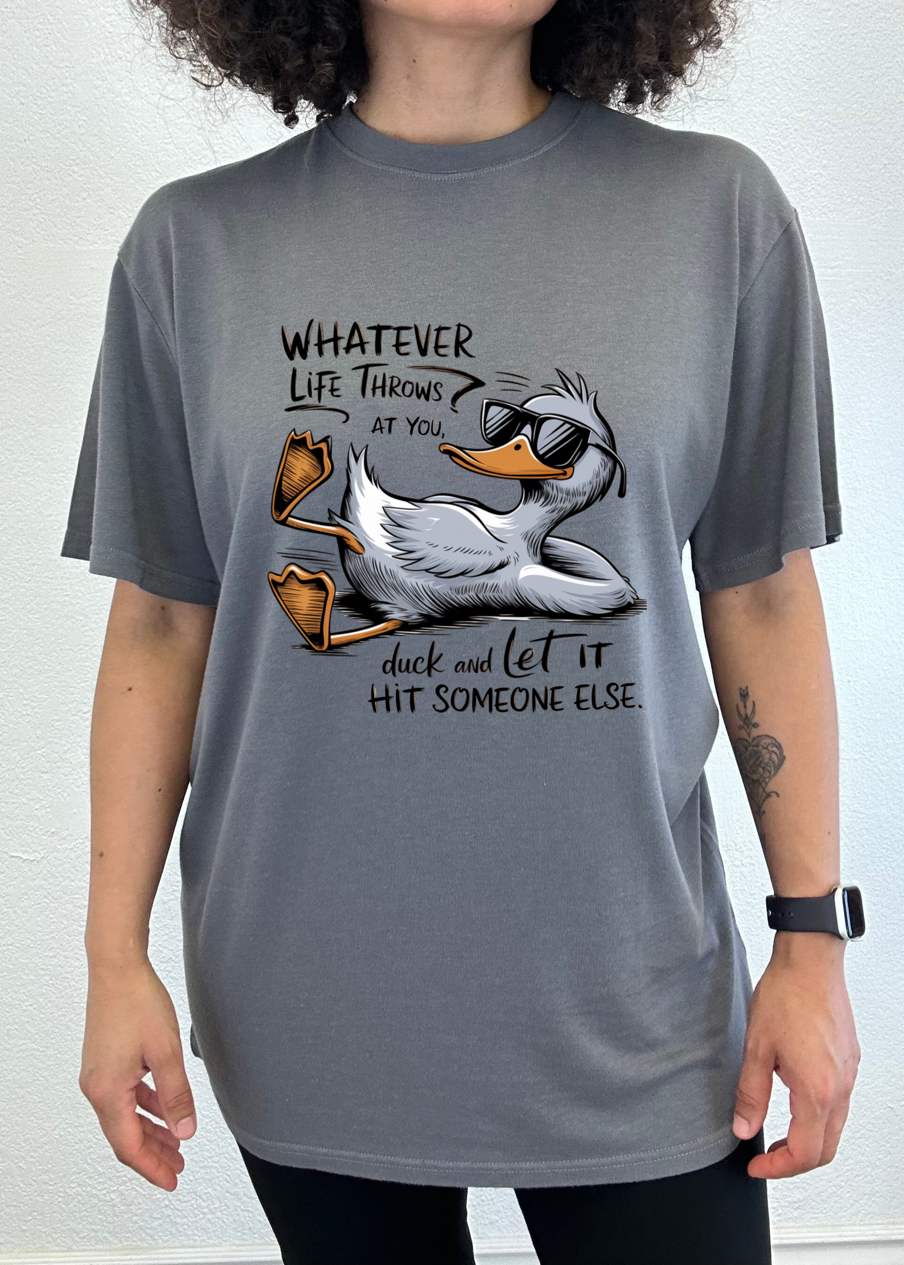 Whatever Life Throws at You Funny Unisex Bamboo/Cotton Graphic T-Shirt - The7Letter