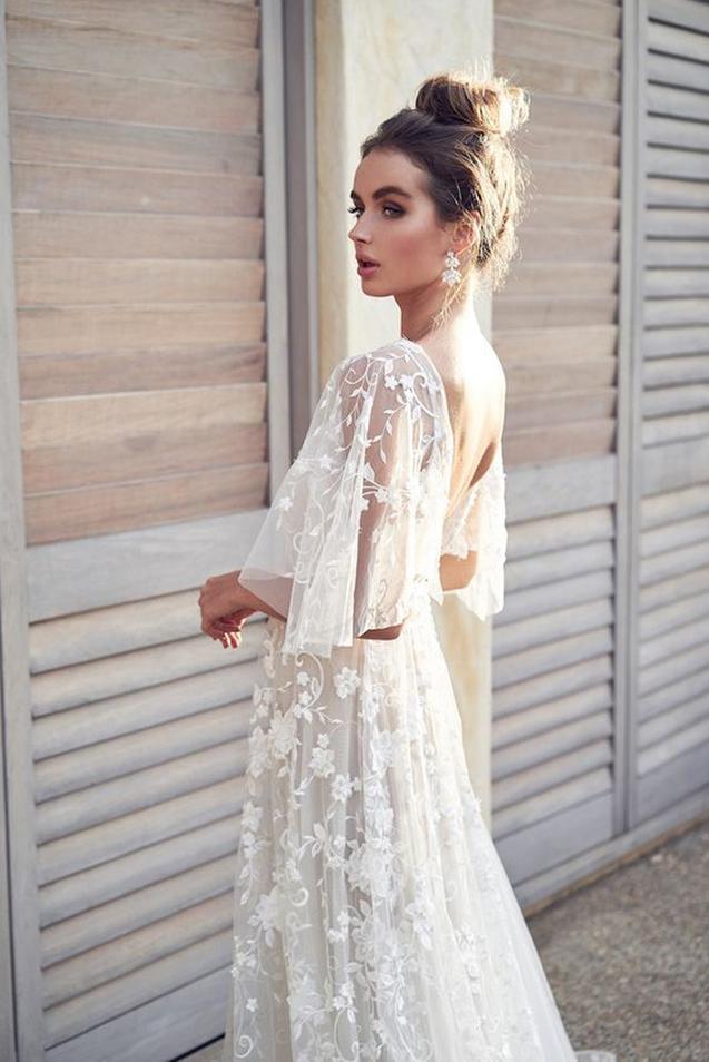 Robe d'automne pour femme sexy en dentelle col en V dos nu