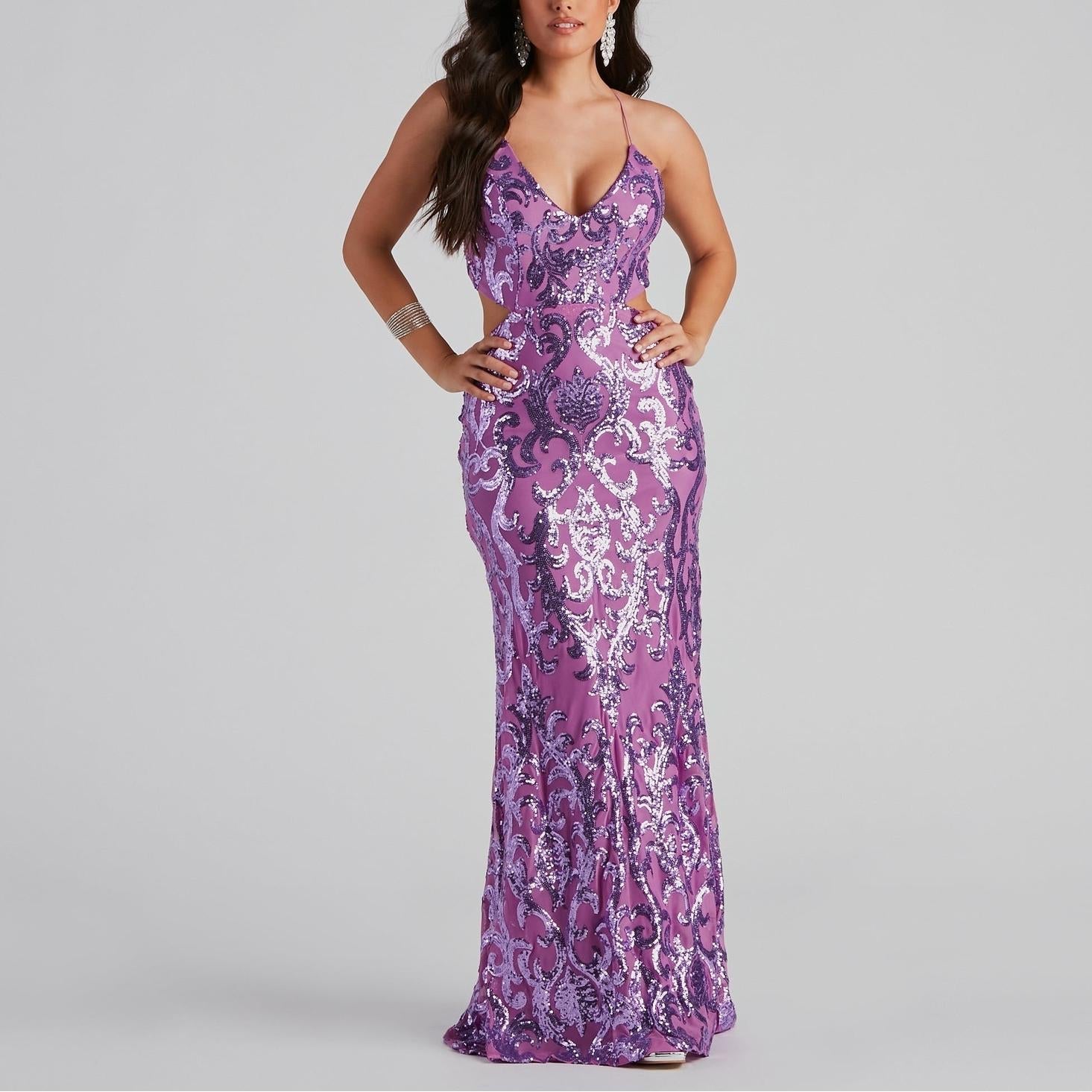 Paillettenstickerei Kleid Cocktail Host Zeremonielle Kleidung Elegantes Brautjungfernkleid