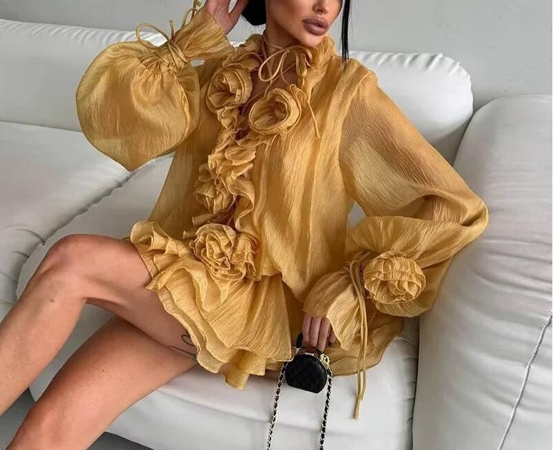 Ensemble jupe fleurie pour femme