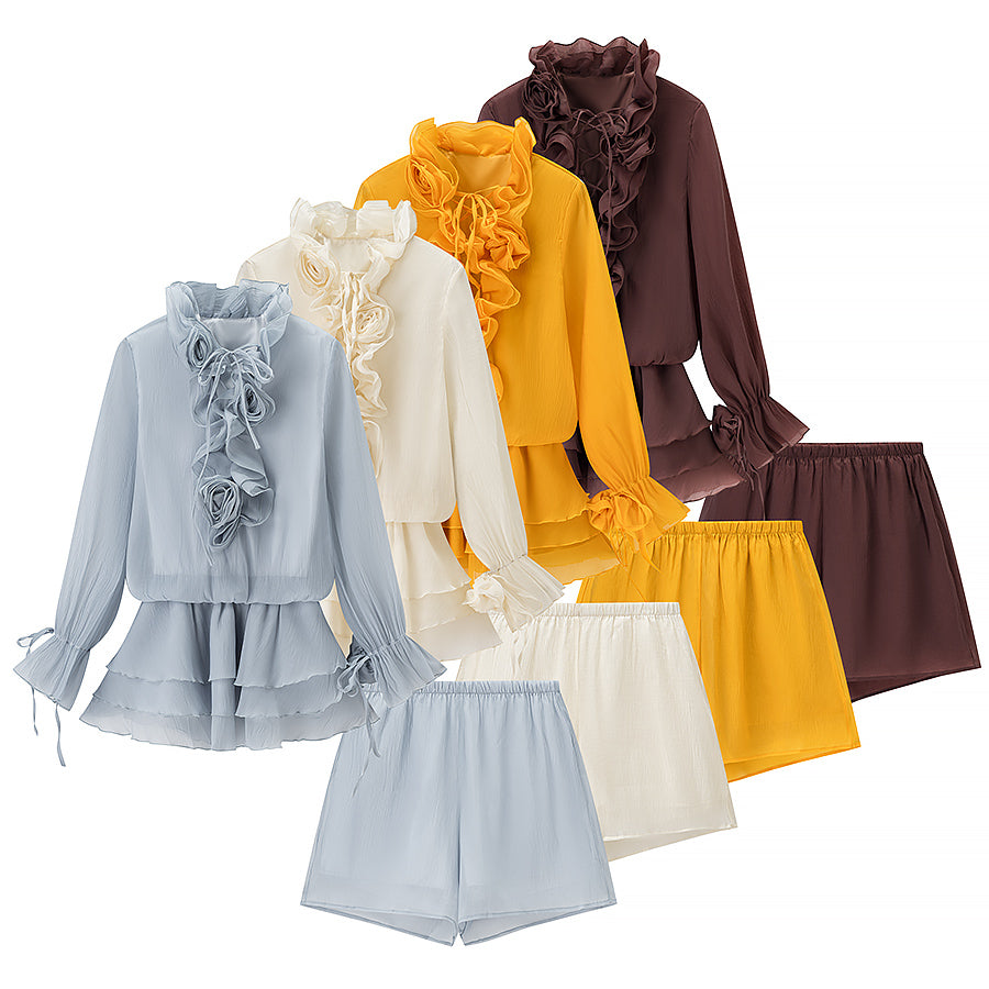 Ensemble jupe fleurie pour femme