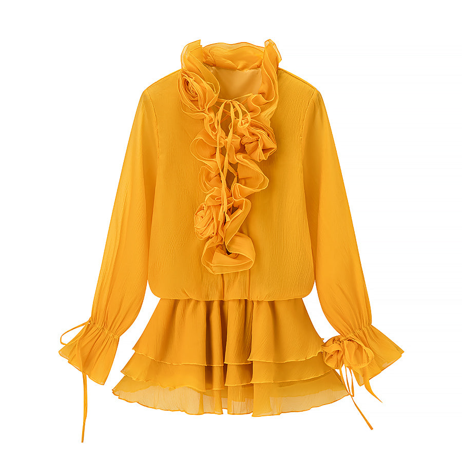 Ensemble jupe fleurie pour femme