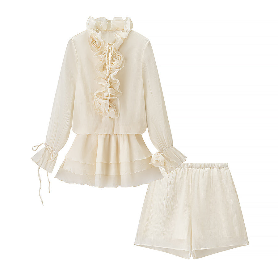 Ensemble jupe fleurie pour femme