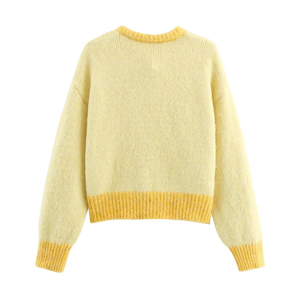 Vêtements Femme Automne Col Rond Manches Longues Nœud Décoratif Tricot Cardigan