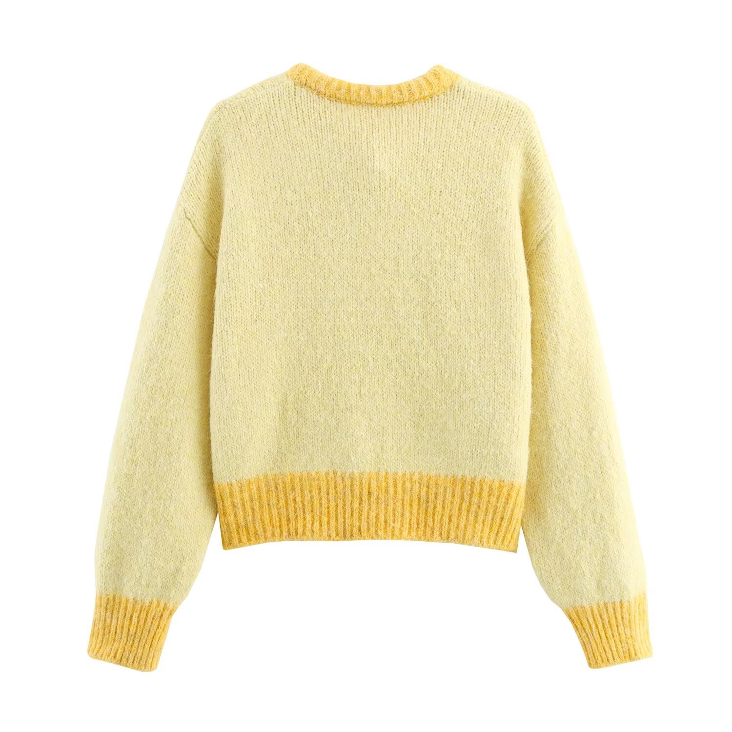 Vêtements Femme Automne Col Rond Manches Longues Nœud Décoratif Tricot Cardigan