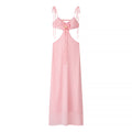 Damenbekleidung Sommer Sexy Blumenverzierung Kurzes Outfit Trägerkleid