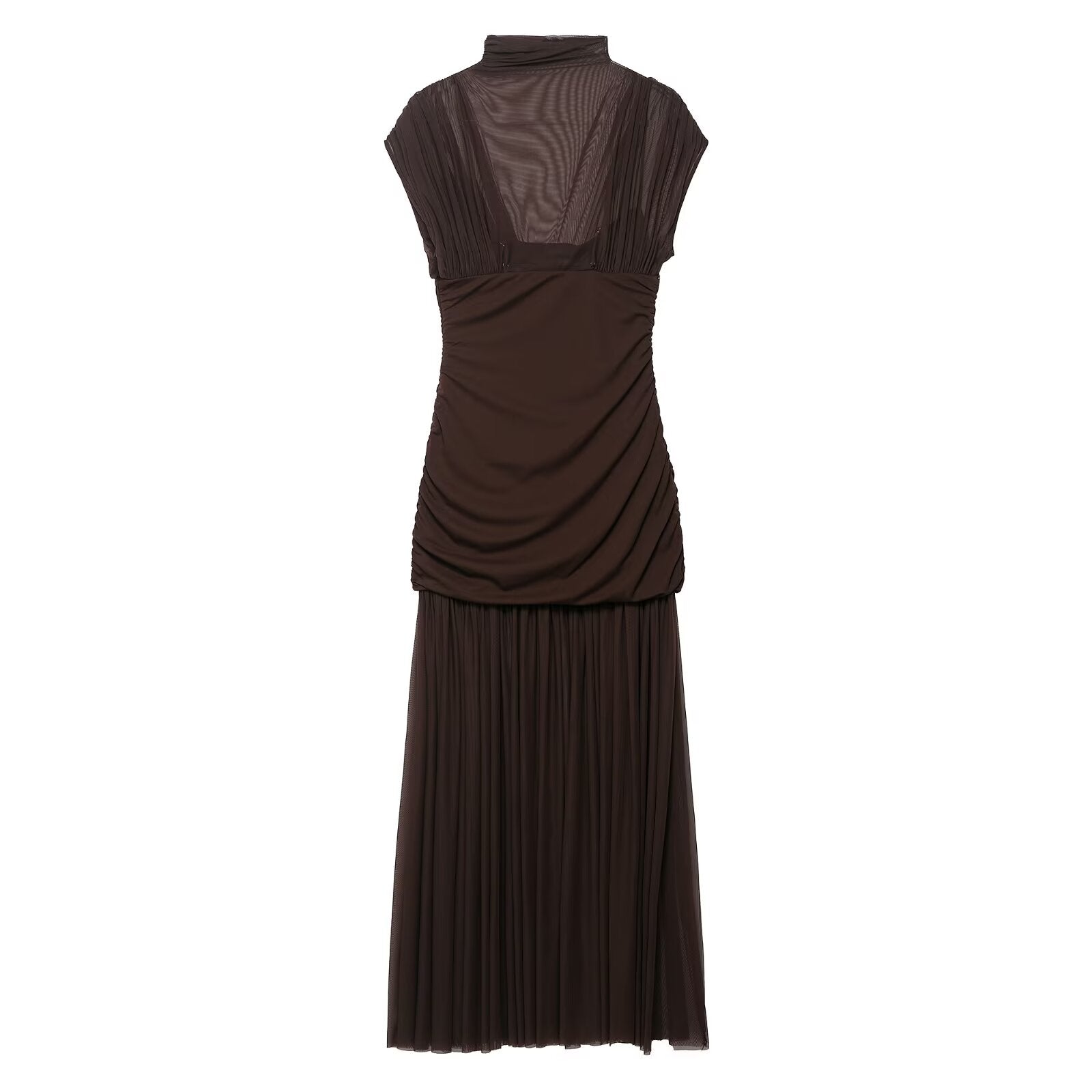 Sommerliches Blumenband Seidennetz Naht Kleid