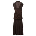 Sommerliches Blumenband Seidennetz Naht Kleid