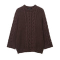 Pull à Grandes Manches Torsadées pour Femme
