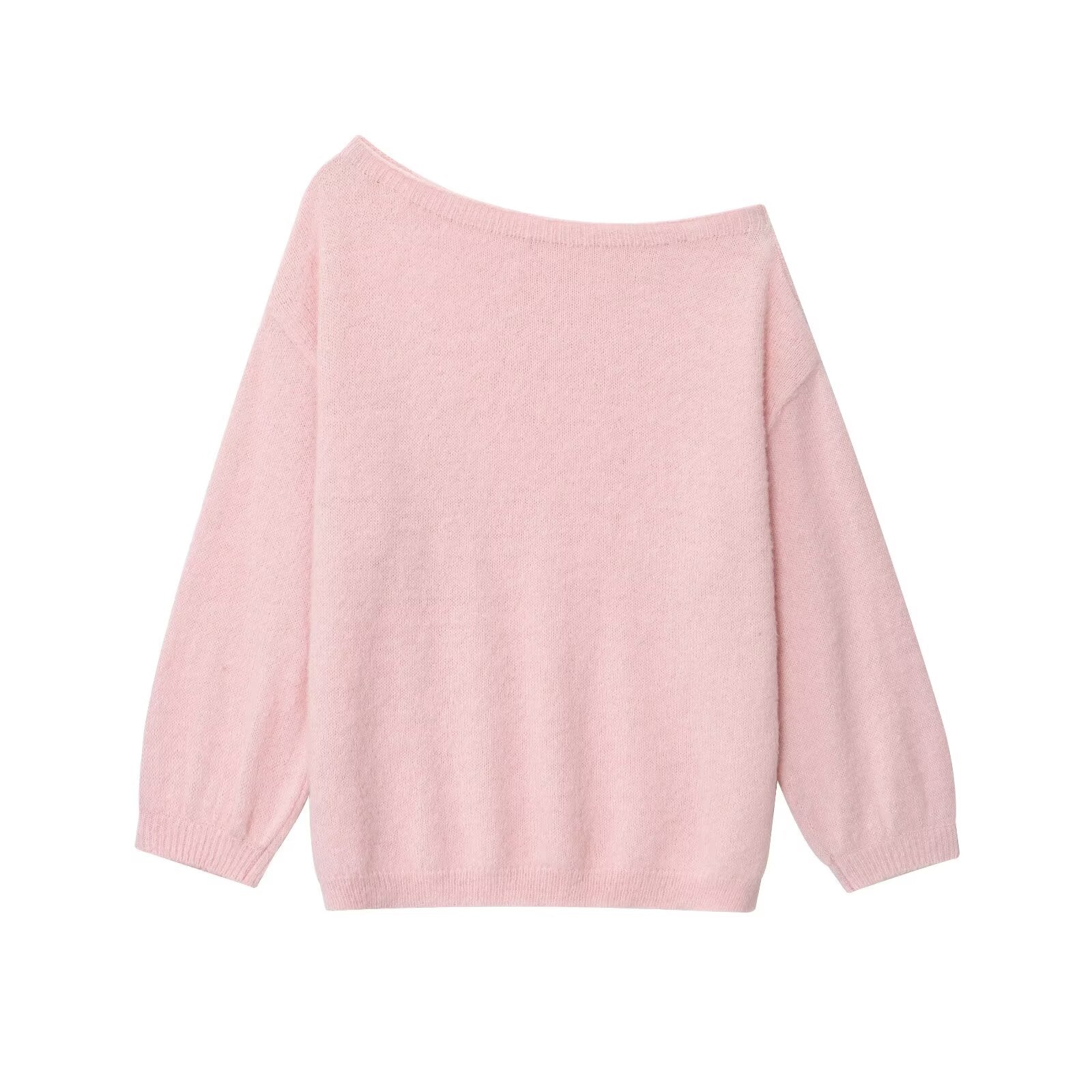 Damen sanfter lockerer Pullover mit langen Ärmeln