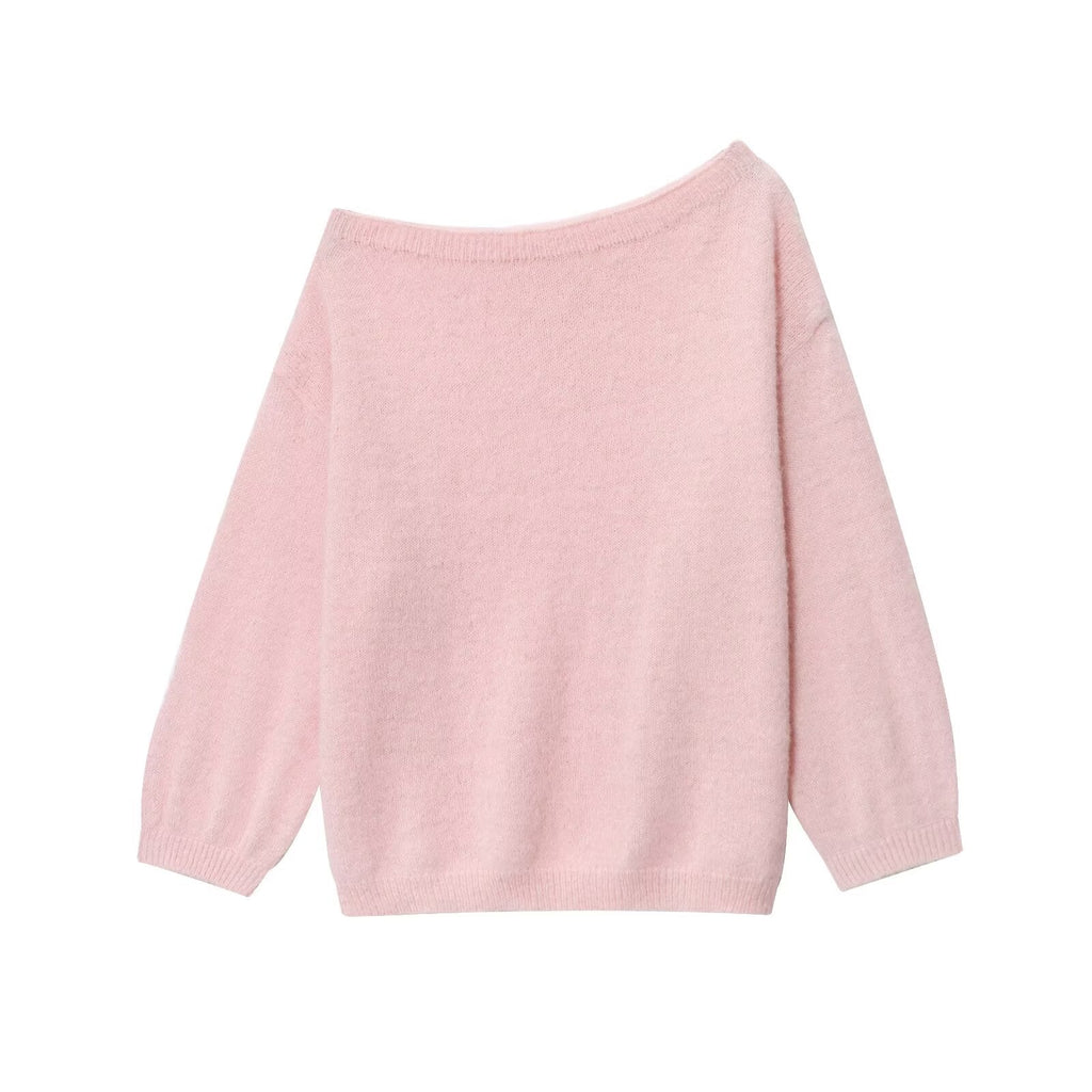 Damen sanfter lockerer Pullover mit langen Ärmeln