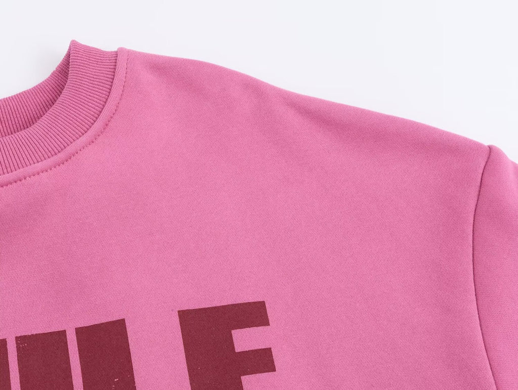 Damenbekleidung Herbst Winter Lässig All Match Rundhals Lose Bedruckte Sweatshirts
