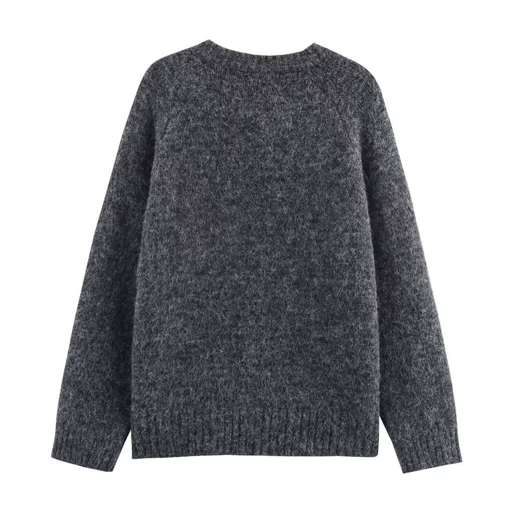 Cardigan à motif champignon mignon Bouton Cardigan tricoté Coupe ample Pull Niche Vêtement d'extérieur