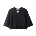 Eleganter Damenmantel mit Knopfstruktur aus Strick