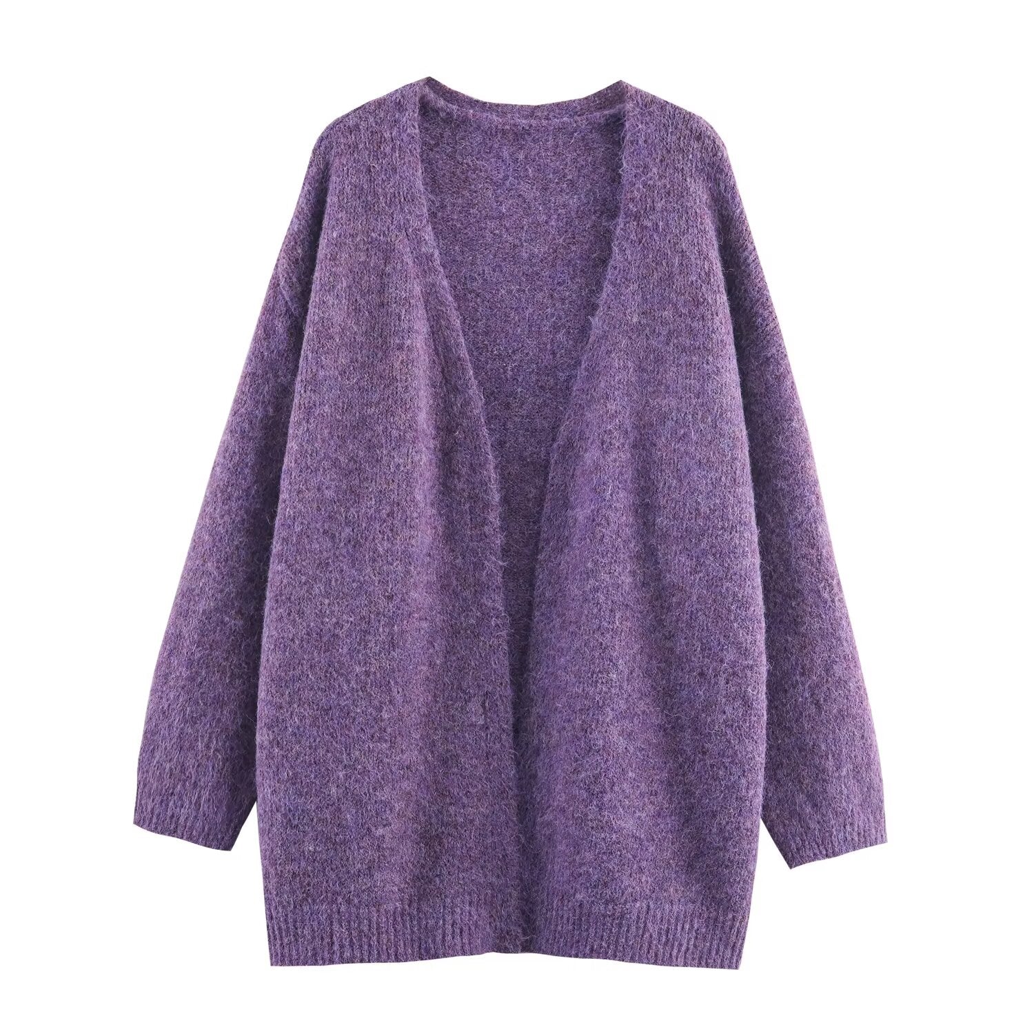 Ensemble deux pièces gilet tricoté avec blouse à col en dentelle et bretelles pour femme