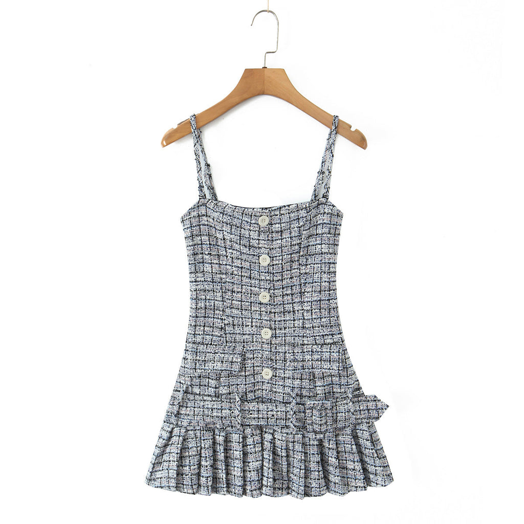 Robe caraco bustier en tricot avec boucle de ceinture classique sexy pour femme, bretelles détachables