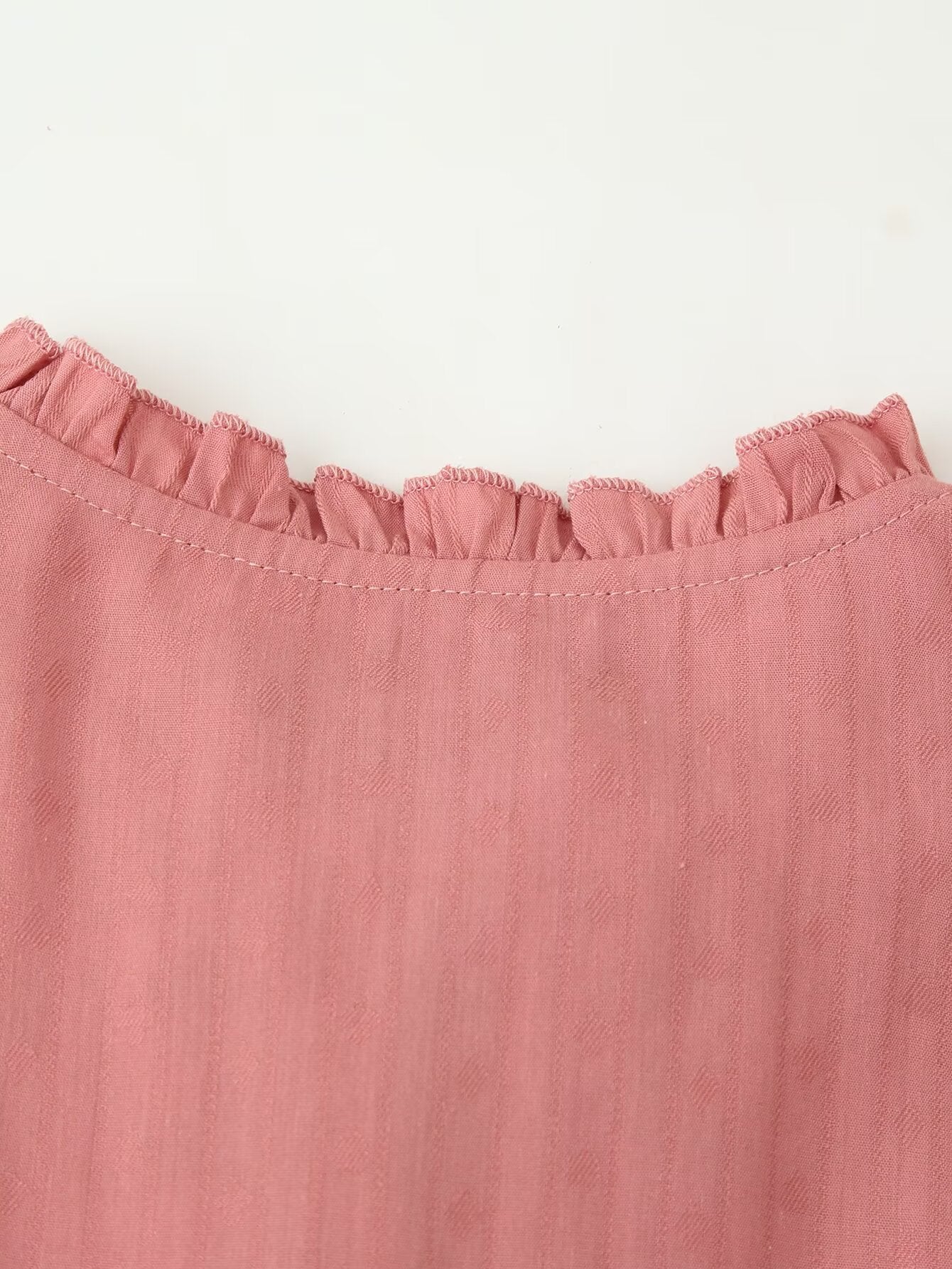 Chemise brodée contrastée à manches longues pour femme