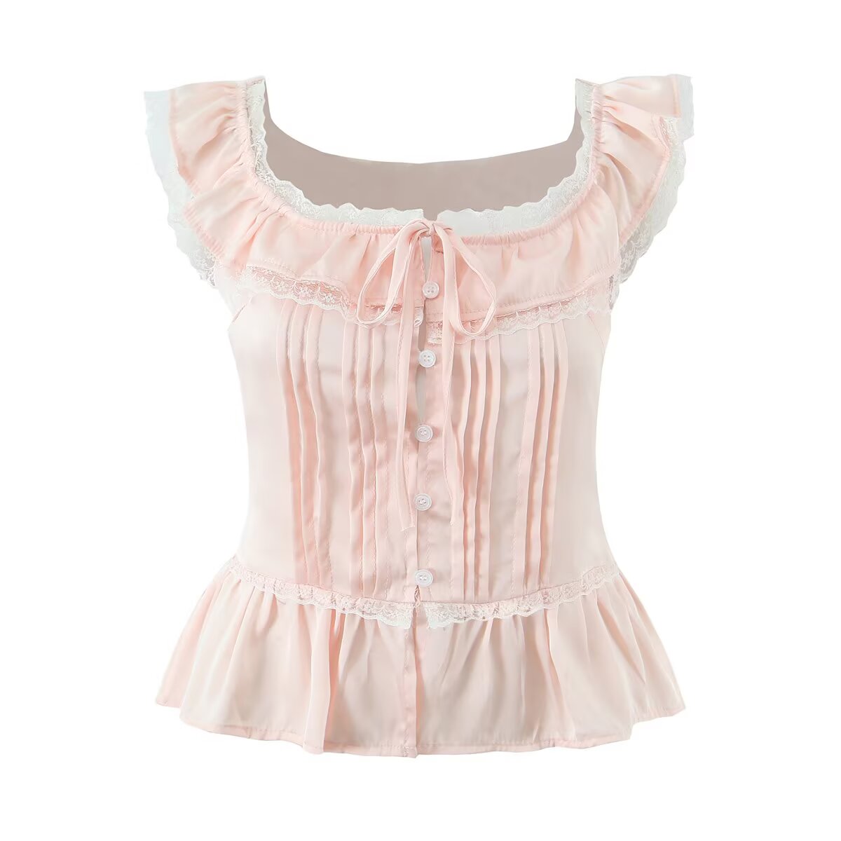Atmosphere Lace Ärmelloses kleines Top Nischen-Schnürung Tailliert Eng Sexy Kurzes Sexy Hemd Weste