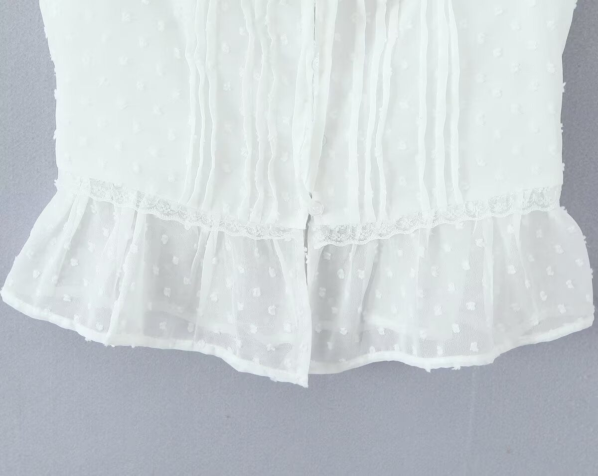 Atmosphere Lace Ärmelloses kleines Top Nischen-Schnürung Tailliert Eng Sexy Kurzes Sexy Hemd Weste