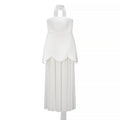 Damenbekleidung Winter Sexy Rückenfrei Ärmellos Einfarbiges Tube Top Mesh-Stitching Kleid