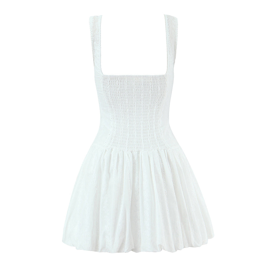 Robe courte en dentelle à fines bretelles, coupe ajustée, amincissante, sexy, style bourgeon pour femme