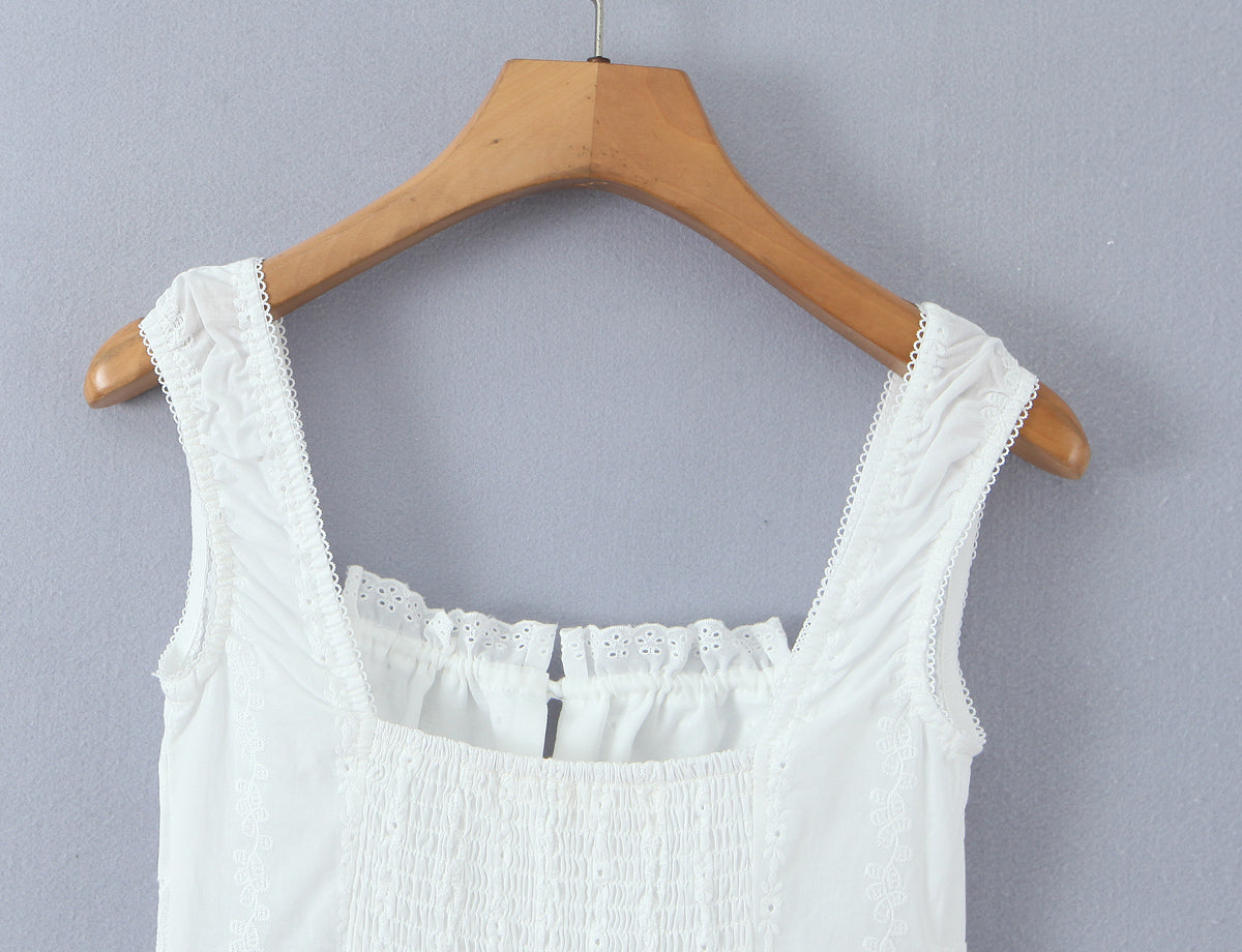 Robe courte en dentelle à fines bretelles, coupe ajustée, amincissante, sexy, style bourgeon pour femme