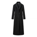 Manteau à col de couleur unie, coupe ajustée, à un bouton et manches longues pour femme