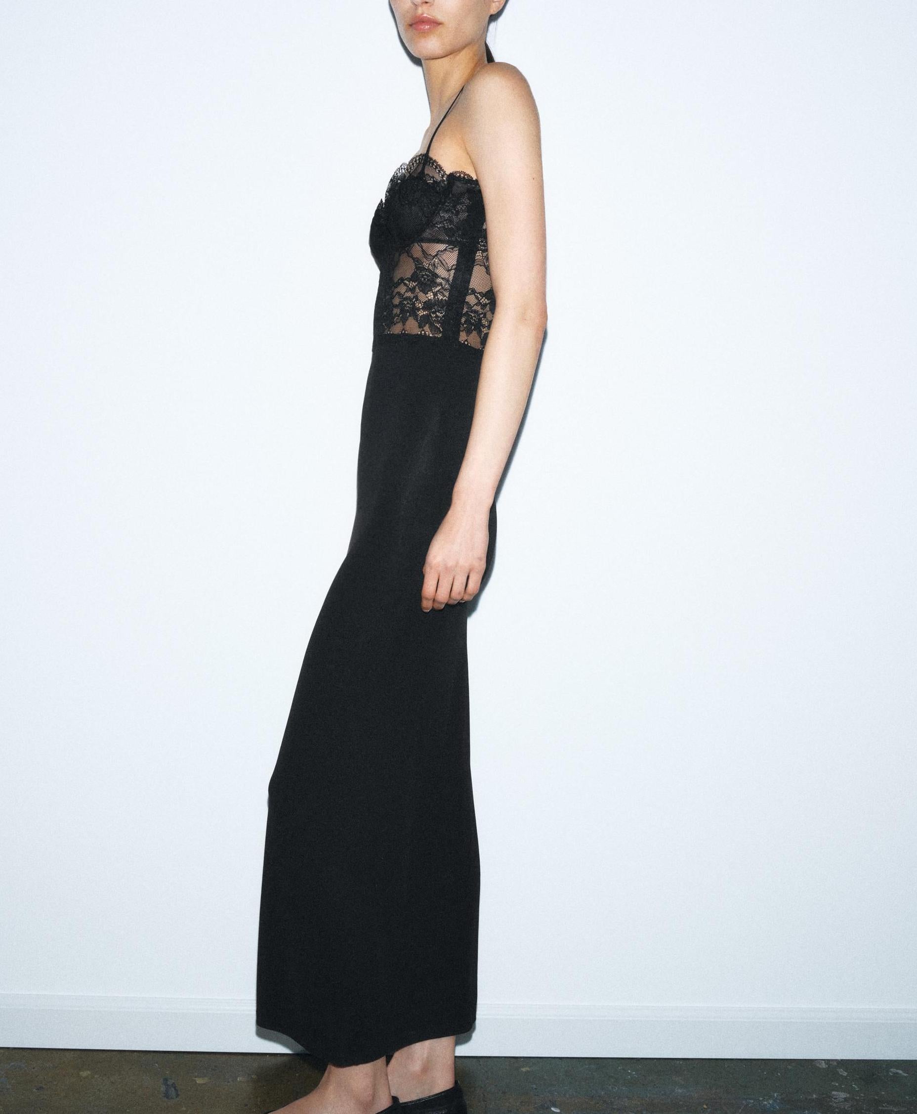 Robe Débardeur Sexy en Dentelle pour Femme Printemps