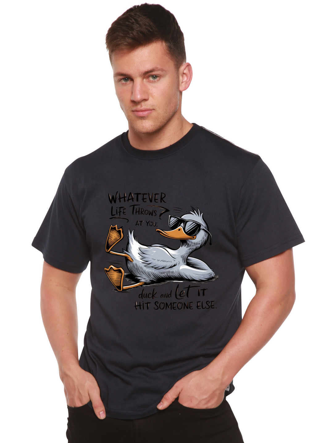 Whatever Life Throws at You Funny Unisex Bamboo/Cotton Graphic T-Shirt - The7Letter