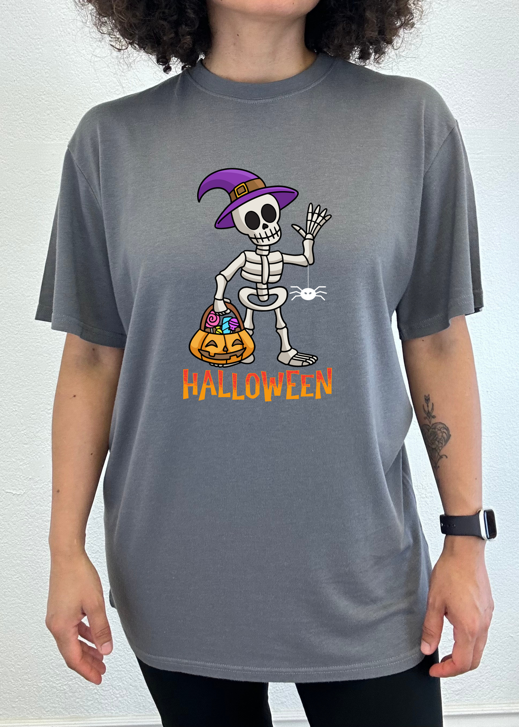 Happy Halloween Unisex Bamboo Viscose/Organic Cotton Short Sleeve Graphic T-Shirt - The7Letter