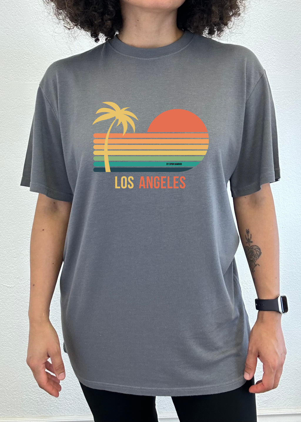 Los Angeles Unisex Bamboo Viscose/Organic Cotton Short Sleeve Graphic T-Shirt - The7Letter